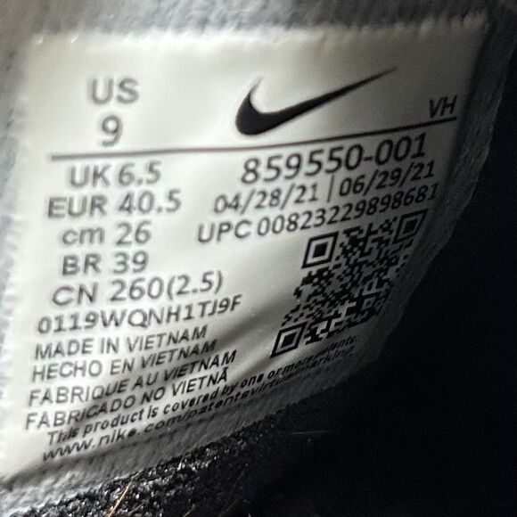 Nike Air Max Thea 859550-001 Women's Size 9 Black Mid Leather Pull On Boot Used - Picture 13 of 13